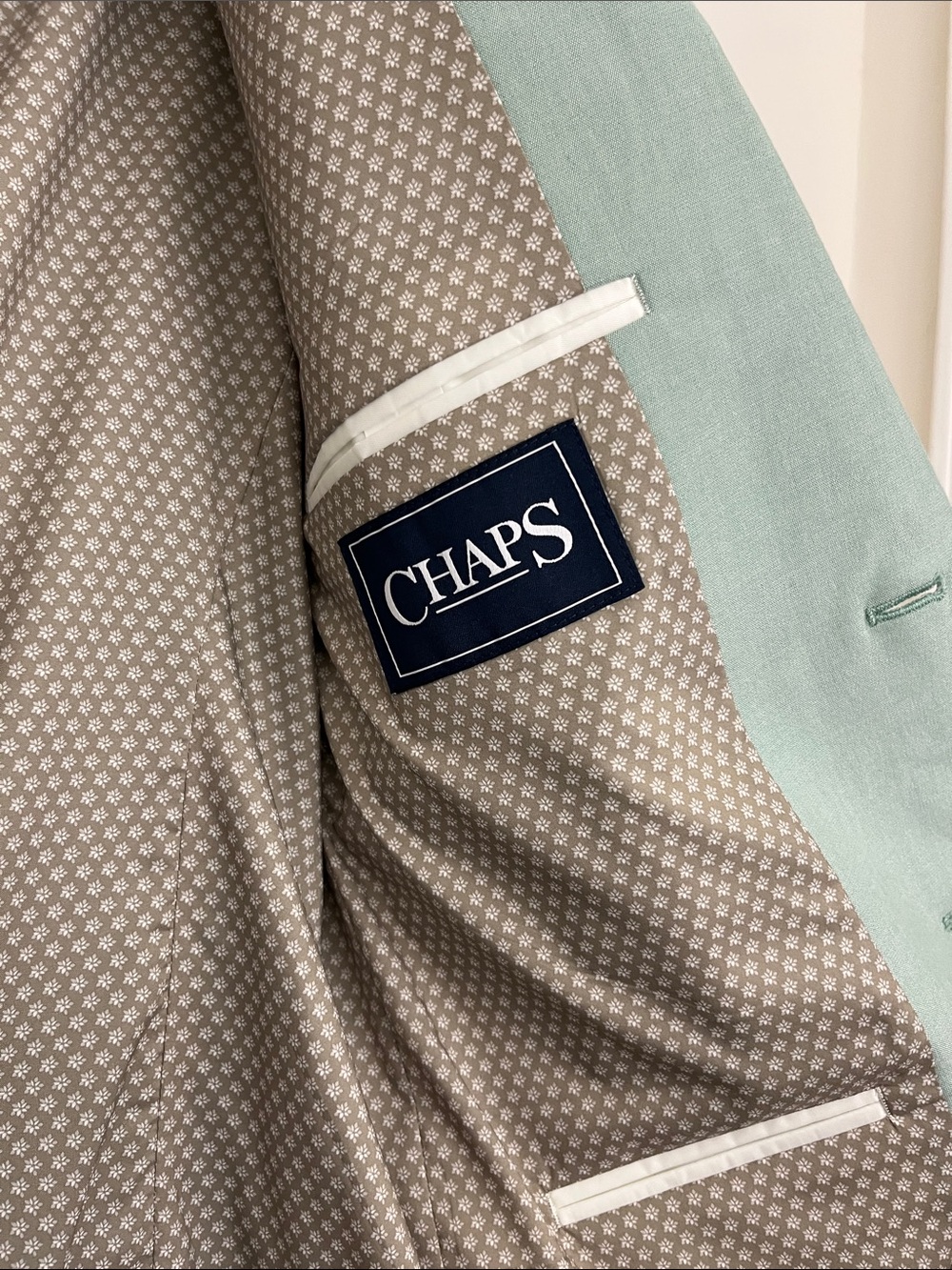 Chaps Men's Mint Green Stretch Two-Button Blazer - Picture 5 of 6